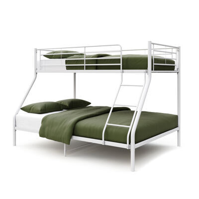 Etagenbett LUANA mit 3 Liegeflächen weiss