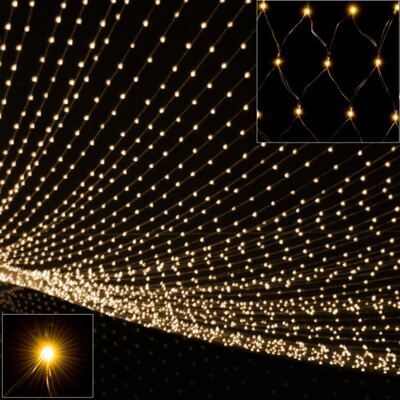 Lichternetz Netzlichterkette Weihnachten 120x120cm Warmweiss