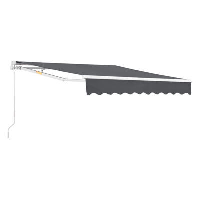Gelenkarmmarkise Bitonto 300x250cm mit Handkurbel Dunkelgrau