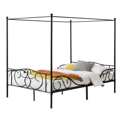 Himmelbett Finström 140x200cm Metall Bettrahmen mit Lattenrost