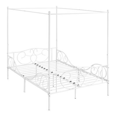 Himmelbett Finström 140x200cm Metall Bettrahmen mit Lattenrost