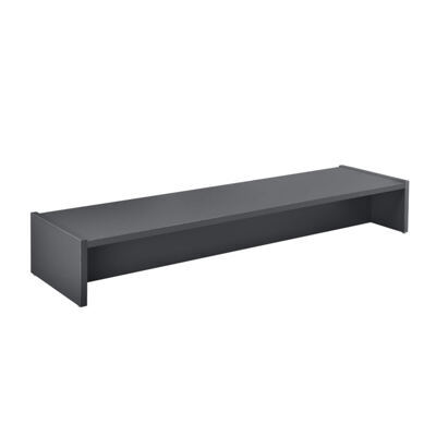 Monitorständer Flensberg 100x27x15 cm Monitorregal Dunkelgrau