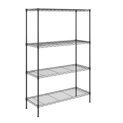 Regal Metall höhenverstellbar 90 x 35 x 137 cm schwarz