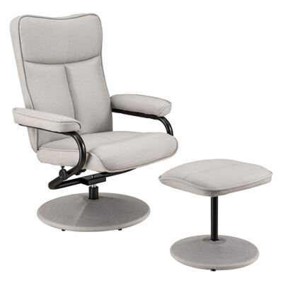 Relaxsessel Lohja 108x79x77 cm verstellbar mit Fusshocker Stoff