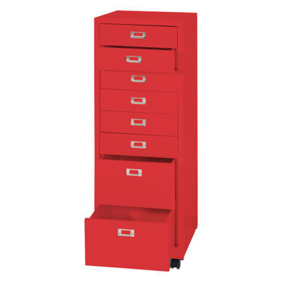 Rollcontainer JAM-L49 Aktenschrank Metall 115x40x41cm 8 Schubladen