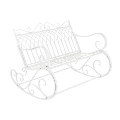 Schaukelbank Greenough 85x113x95cm im Landhausstil Weiss