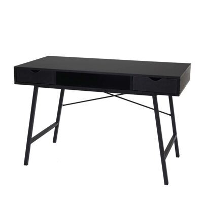 Schreibtisch HWC-E92 Bürotisch Computertisch 3D-Struktur 120x60xcm schwarz
