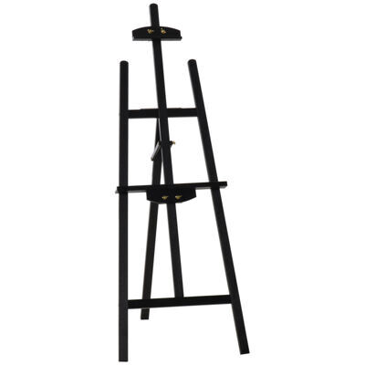 Staffelei Holz Schwarz Holzstaffelei 134,5 cm