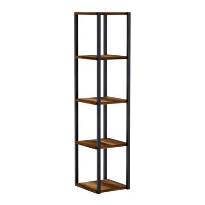 Standregal 150x30x30cm Walnuss-Optik/Schwarz Badregal