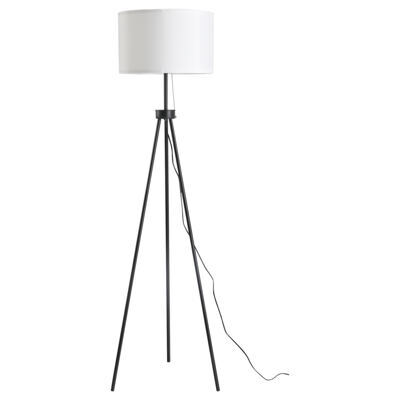 Stehlampe Stahlbeine 152cm E27 schwarz / weiss
