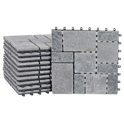 Steinfliese 1m2 JAM-K70 Gartenfliese Naturstein 11x je 30x30cm
