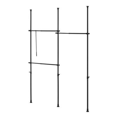 Teleskopgarderobe Kemi mit 3 Garderobenstangen 150 - 230cm