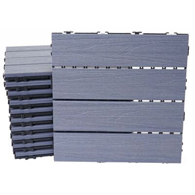 WPC Gartenfliese 1m2 JAM-E21 Holzoptik 11x je 30x30cm