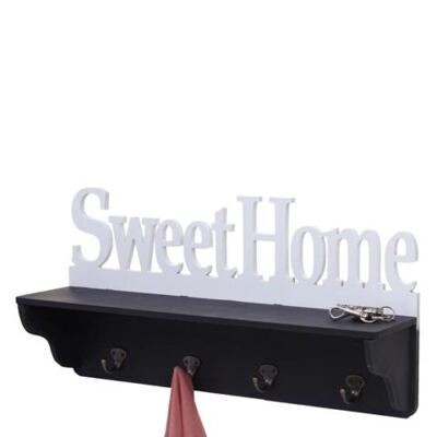 Wandgarderobe Regal Sweet Home 30x60x13cm Schwarz-weiss