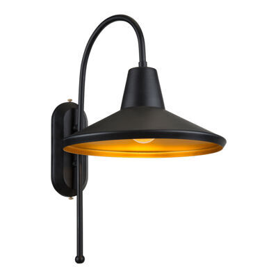 Wandleuchte Kirkcaldy 40x30x51cm 1-flammig Schwarz Messing