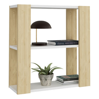 Wandregal Rakkestad 60x60x25.6cm Weiss/ Eiche