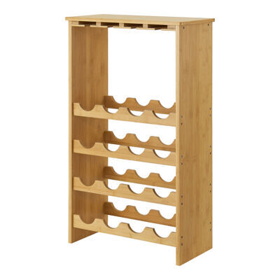 Weinregal Fetlar 16 Flaschen Bambus 84.8x50x24cm