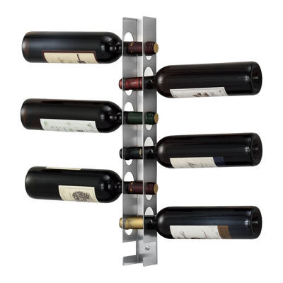 Weinregal Pfalz 55x5x7cm für 6 Flaschen Edelstahl