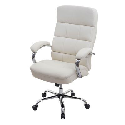XXL Bürostuhl STRONG 220kg belastbar mit Federkern creme-beige