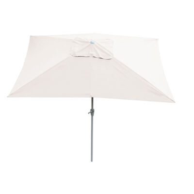 Sonnenschirm N23 Gartenschirm 2x3m rechteckig neigbar Alu creme