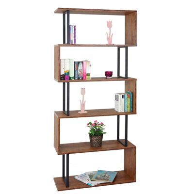Bücherregal Dohna 183x80cm 3D-Struktur 5 Ebenen ~ Wildeiche