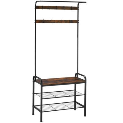 Garderobe Industrial dunkelbraun 73,5x36x184cm