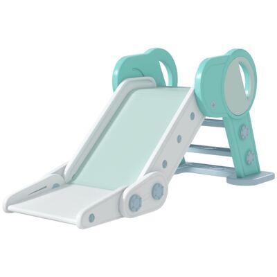 Kinderrutsche Spielturm klappbar sicher Indoor & Outdoor Grün & Weiss