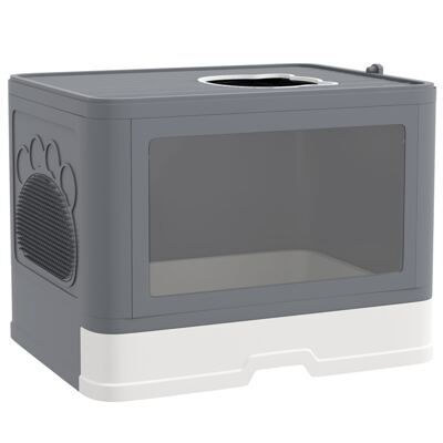 Katzentoilette Kunststoff bis 4kg 48.5x38x36.5cm Grau