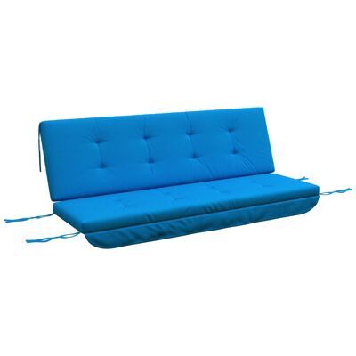 Hollywoodschaukel mit Auflagen bequem Blau