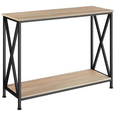 Konsole Tacoma 100x35x80,5cm Industrial Holz hell, Eiche Sonoma