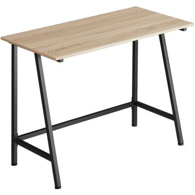 Schreibtisch Newton 100x50x77cm Industrial Holz hell, Eiche Sonoma