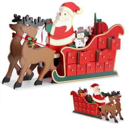 Adventskalender Holz Schlitten zum Selbstbefüllen