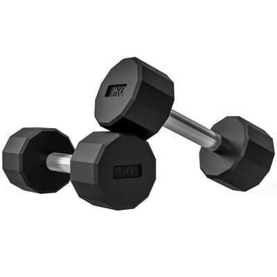 Kurzhantel-Set 10kg rutschfest Metall Schwarz