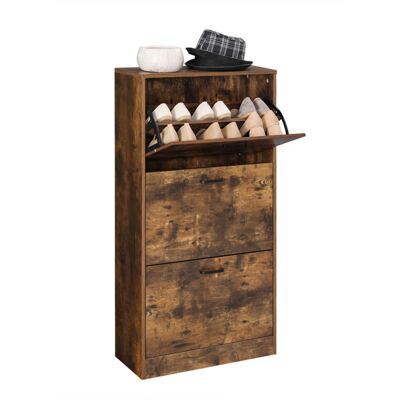 Schuhschrank mit 3 Klappen aus Holz