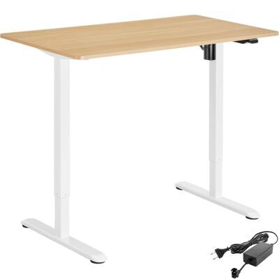 Elektrisch höhenverstellbarer Schreibtisch Skadi eiche/weiß