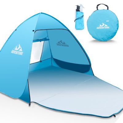 TOM Pop-Up Strandmuschel für 3 Personen mit UV-Schutz 50+ & Tasche