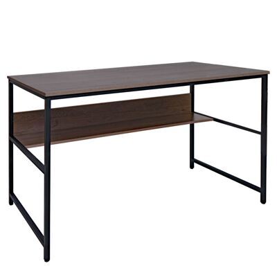Schreibtisch Bürotisch Computertisch 120x60cm grau-braun