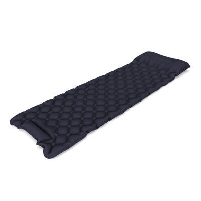 Campingmatte mit Kissen 195 x 60 x 5 cm dunkelblau