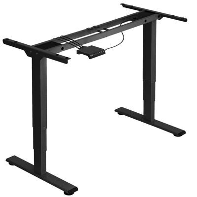 Tischgestell Twain höhenverstellbar 110-168x60x60-125cm schwarz