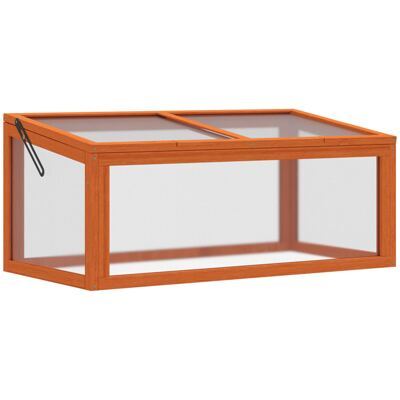 Frühbeet wetterfest Holz & Polycarbonat Orange