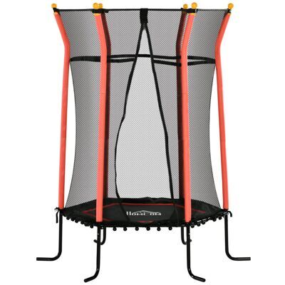 Kindertrampolin D:163,5cm Sicherheitsnetz Kinder 3-10 Jahre Rot