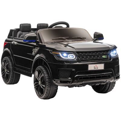 Elektroauto Kinderfahrzeug mit Musik & Hupe sicher & stylisch Schwarz