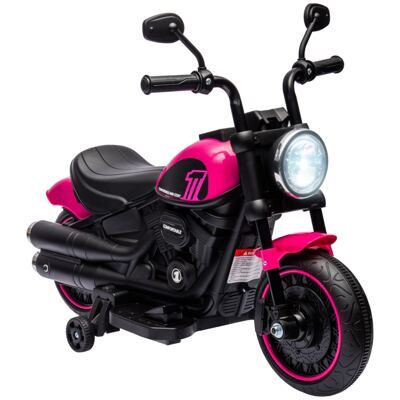Elektro-Motorrad Kinderfahrzeug mit Stützrädern 1.5-3 Jahre Rosa