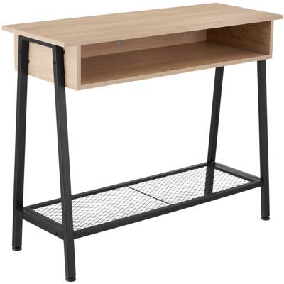 Konsolentisch Tralee 100x35x80,5cm Industrial Holz hell, Eiche Sonoma