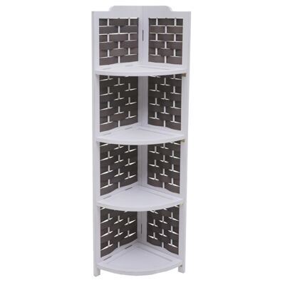 Eckregal JAM-K85 Standregal klappbar 110cm weiss Geflecht anthrazit