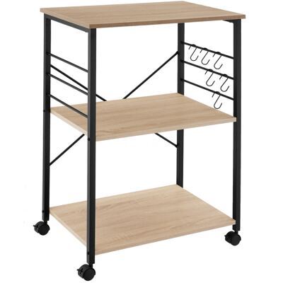 Servierwagen Rugby 65,5x45,5x88,5cm Industrial Holz hell, Eiche Sonoma