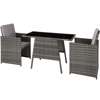 Rattan Sitzgruppe Lausanne grau
