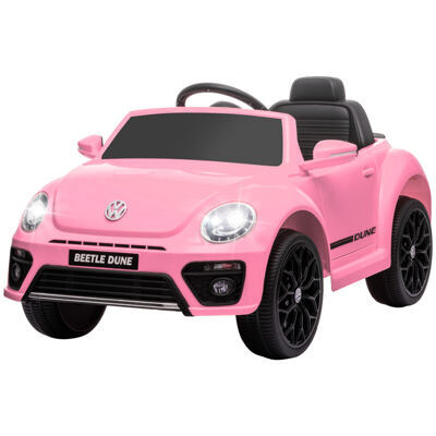 Kinder-Elektroauto Kinderfahrzeug 12V mit LED-Lichtern & USB-Anschluss 3-5 Jahre Rosa