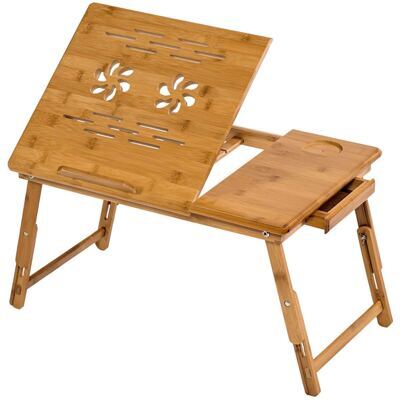 Laptoptisch aus Holz, höhenverstellbar, 55x35x26cm
