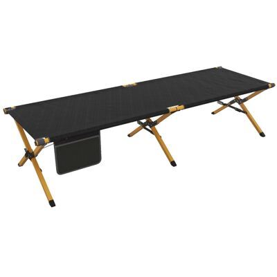 Sonnenliege klappbar 196x64x45cm Seitentasche Schwarz